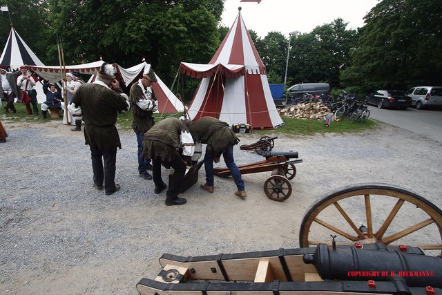 Vorbereitung zum Böllern.