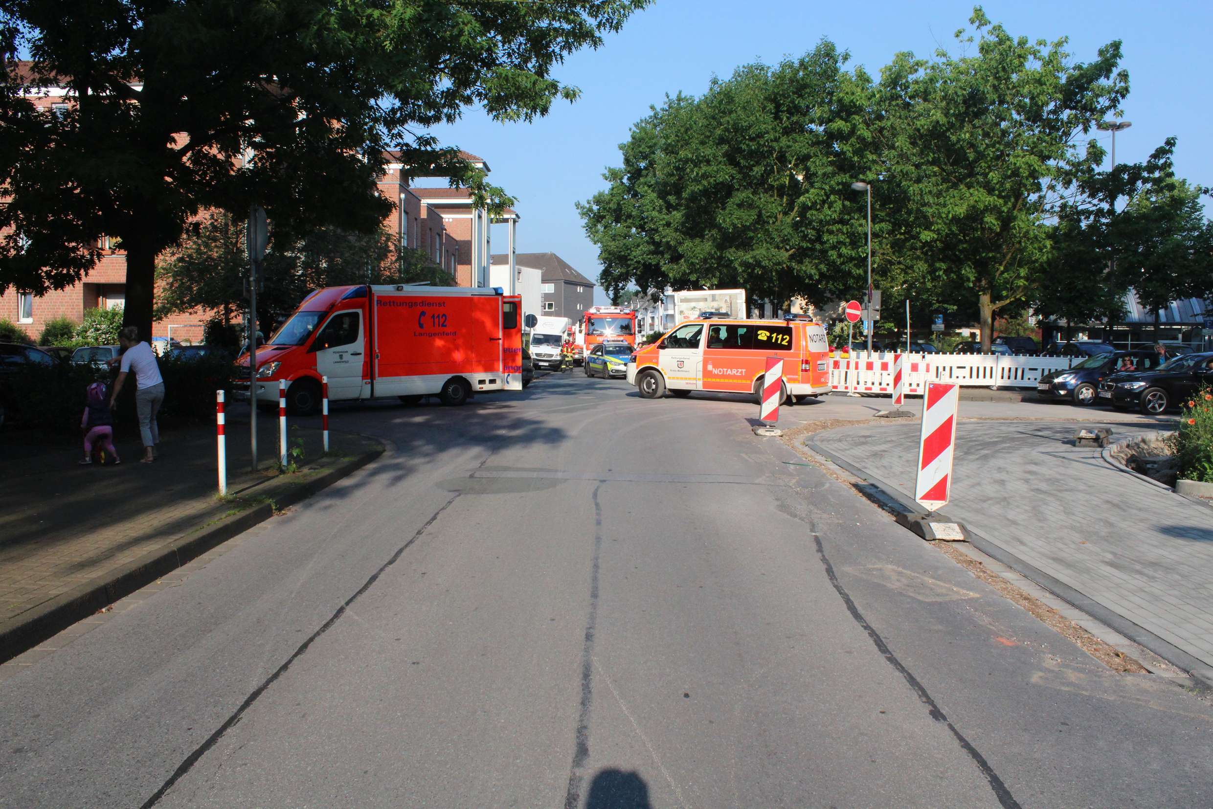 Die Unfallstelle in Langenfeld.