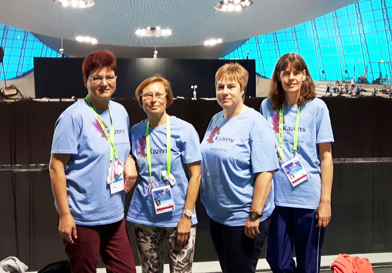Die Mannschaft um Martina Volk, Gisela Haushalter, Britta Hackländer und Susanne Kinscher (v.l.n.r.).