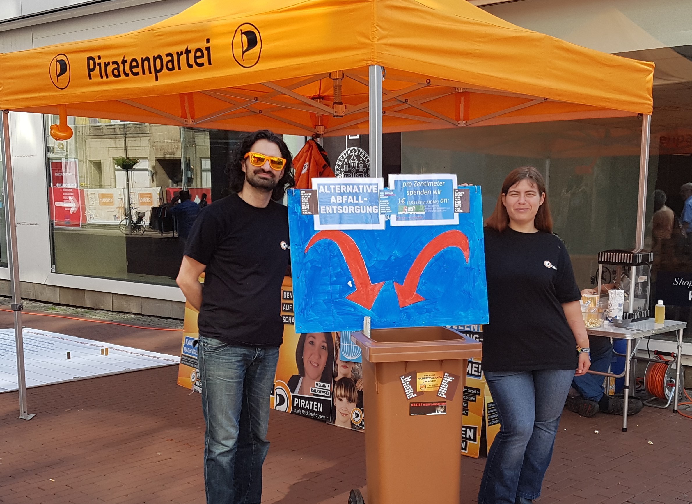 Die braune Tonne in Aktion