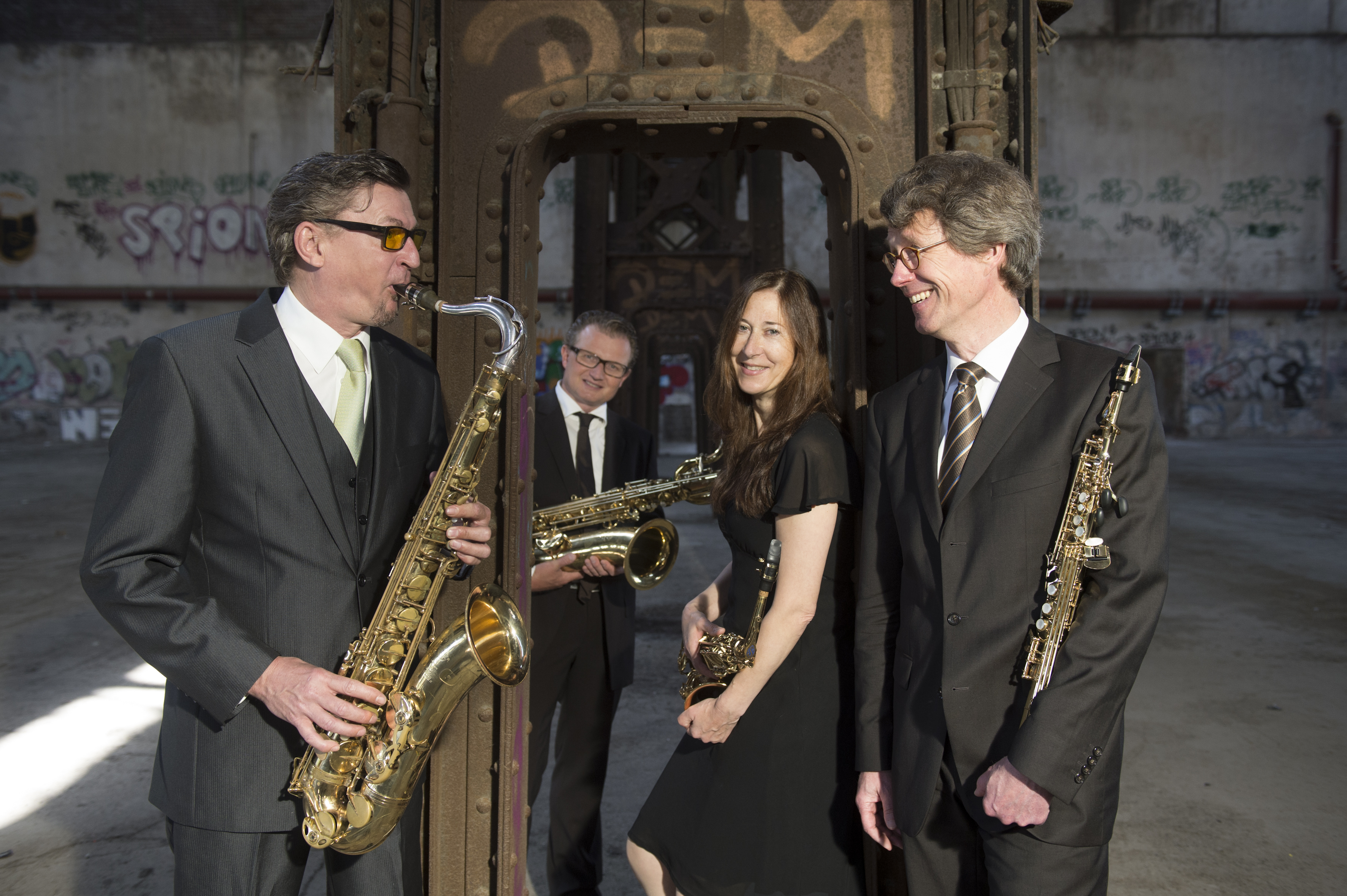 Das Dortmunder Saxophon Quartett MultiColore präsentiert ein bunt zusammengestelltes Programm.