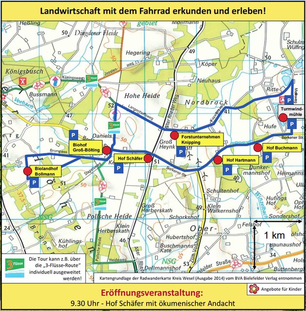 Die insgesamt sieben Stationen der "Tour de Flur"!
