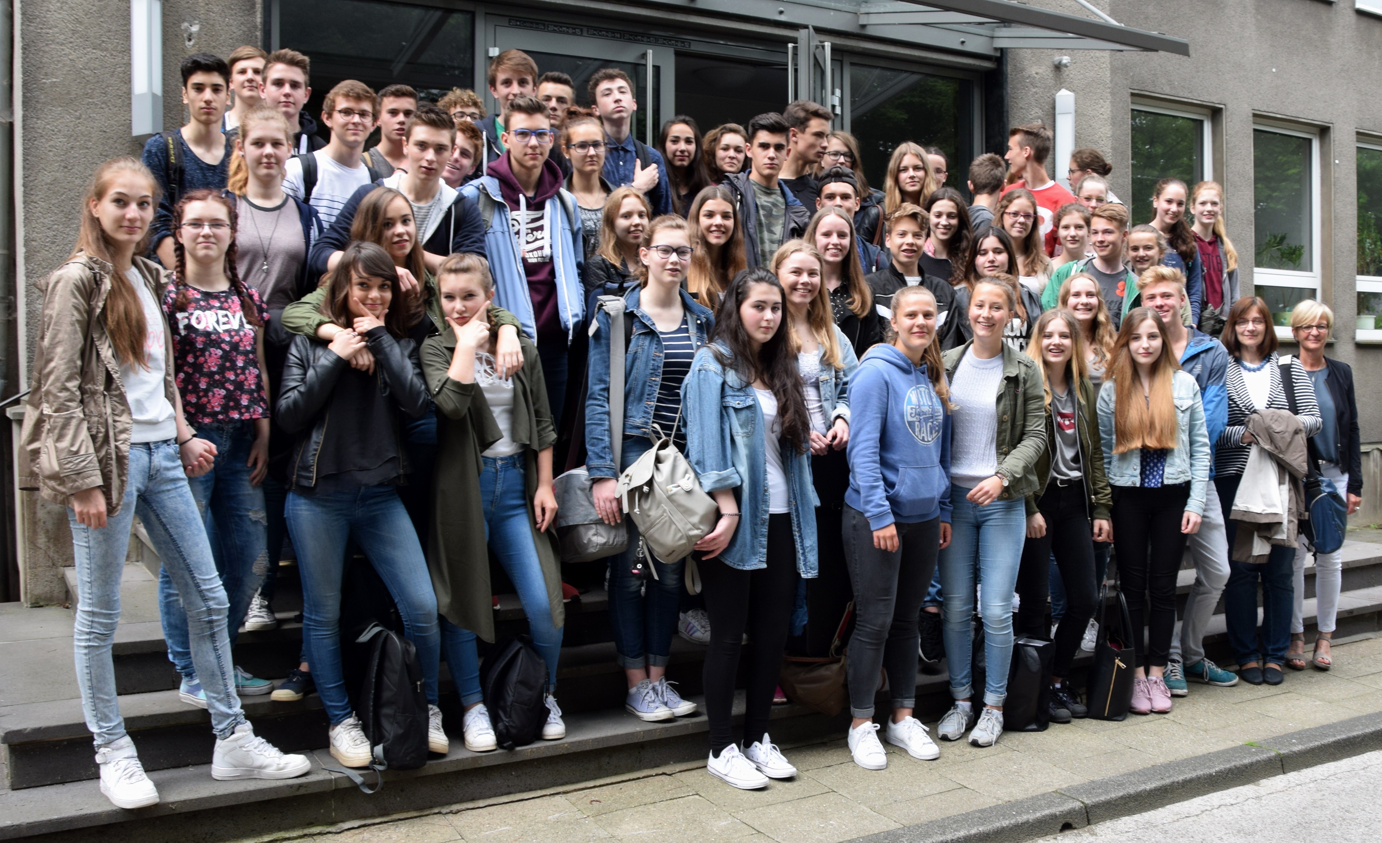 Die Schüler am Ende einer ereignisreichen Woche im Zeichen der deutsch-französischen Freundschaft.
