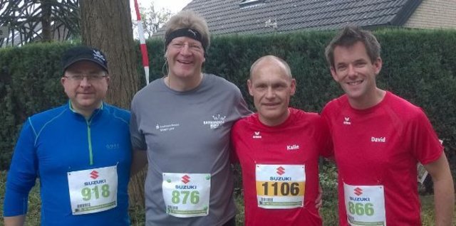 Jürgen Meirick, Andreas Schütz, Kalle Mecking und David Meinert starteten in Velen