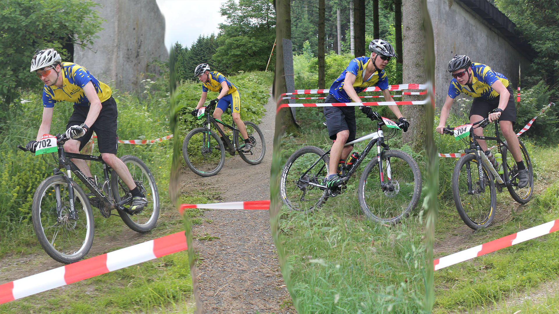 Die vier Starter Peter Roch, Marco Berendes, Nico Langhoff, und Florian Kurtz (v. l.) in Aktion