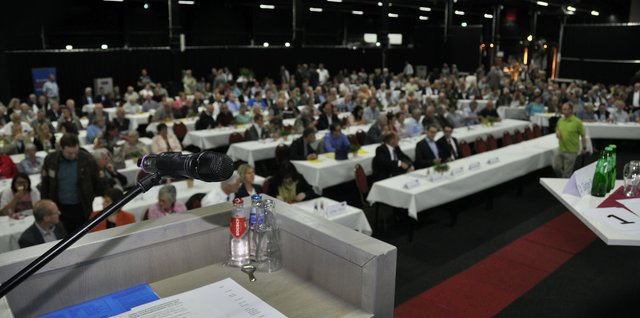 Die Messehalle war gut gefüllt