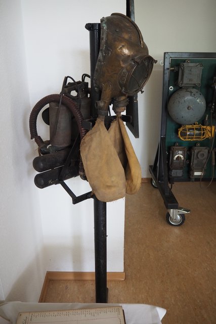 Atemmaske, wie sie bis ca. 1930 verwendet wurde.