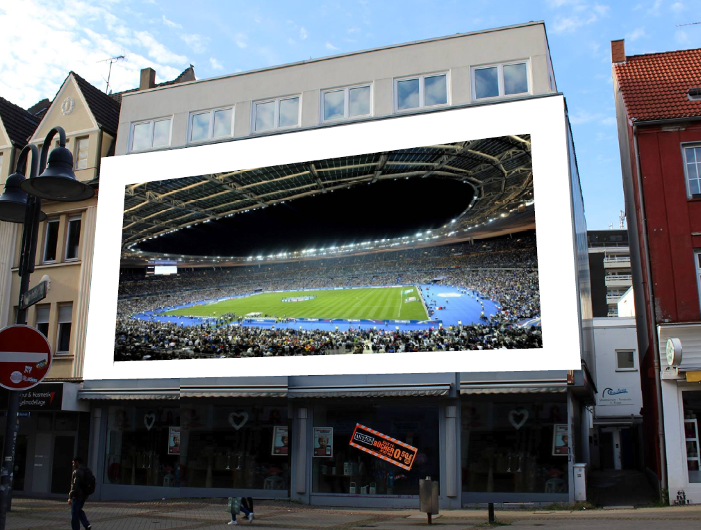 Public-Viewing auf dem Woolworth-Gebäude