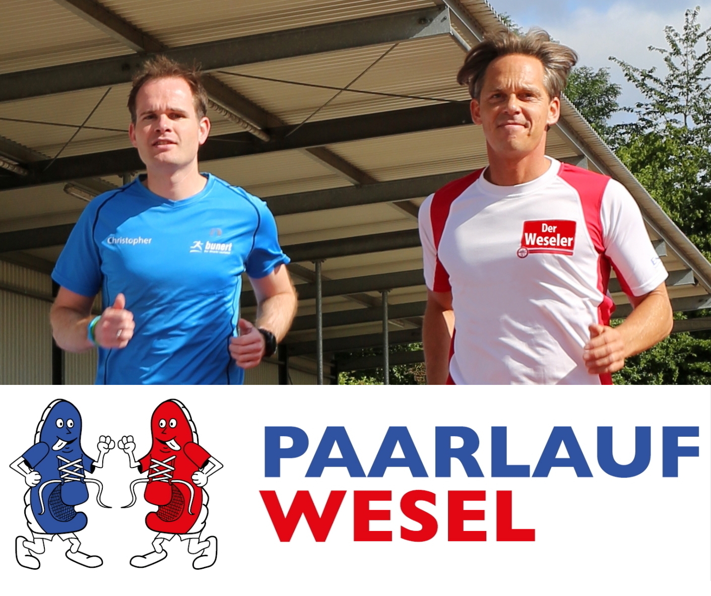 Laufen sich schon mal warm: Christopher Kloß und André Winnen