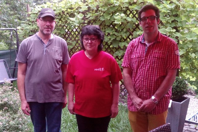 Platz 1 = Marie-Luise Schierok (mitte),
Platz 2 = Uwe Severin (links),
Platz 3 = Philip Schipper (rechts).