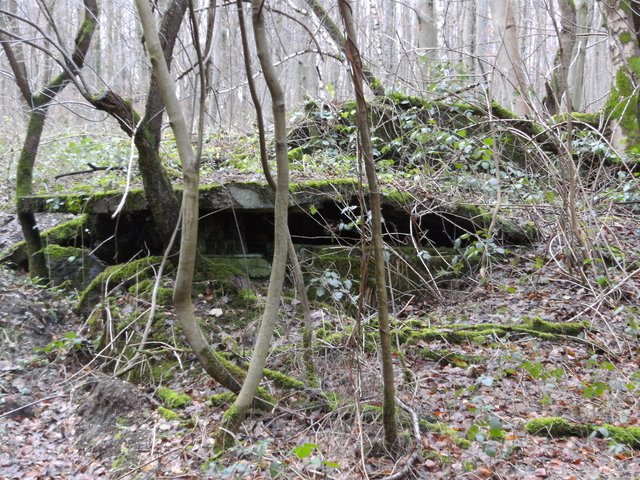 Gesprengter Munitionsbunker in Xanten.