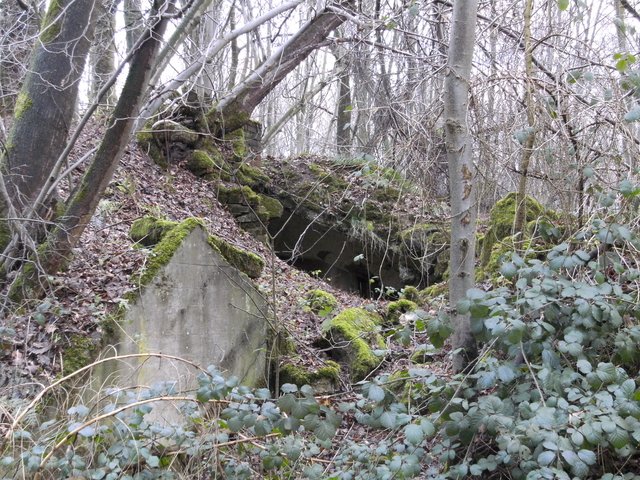 Gesprengter Munitionsbunker in Xanten.