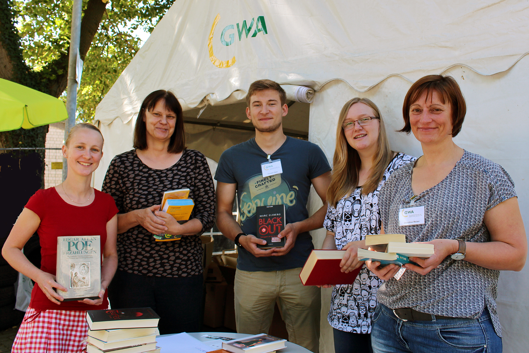 Christina Zimpelmann, Doris Deimann, Thorben Hees, Svenja Fietz und Dorothee Weber