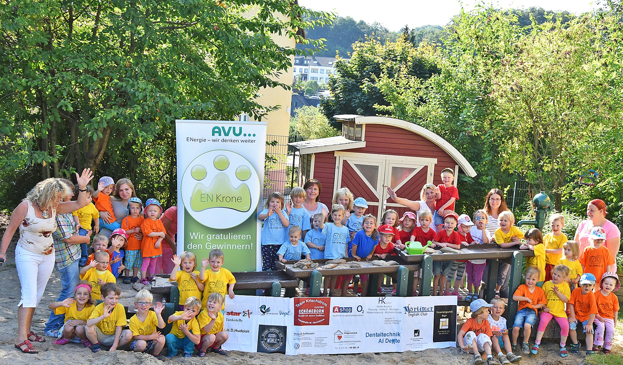Neue Wasserrutsche am Kindergarten Gedulderweg sorgt für ganz viel Spaß