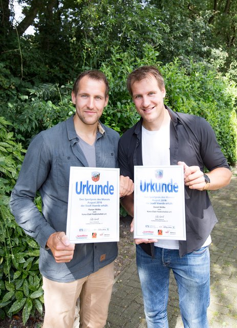 Florian Wölke (links) und Daniel Wölke sind Zwillingsbrüder und wahre Sportskanonen. | Foto: Heike Cervellera