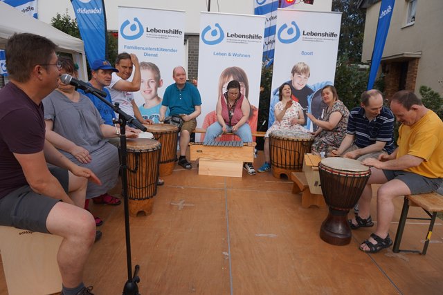 Die Trommler waren mit viel Elan und Begeisterung dabei.