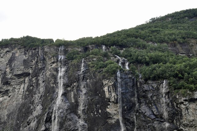 Wasserfälle am Geiranger Fjord