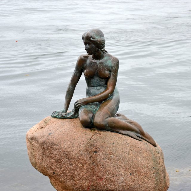 Die kleine Meerjungfrau in Kopenhagen.