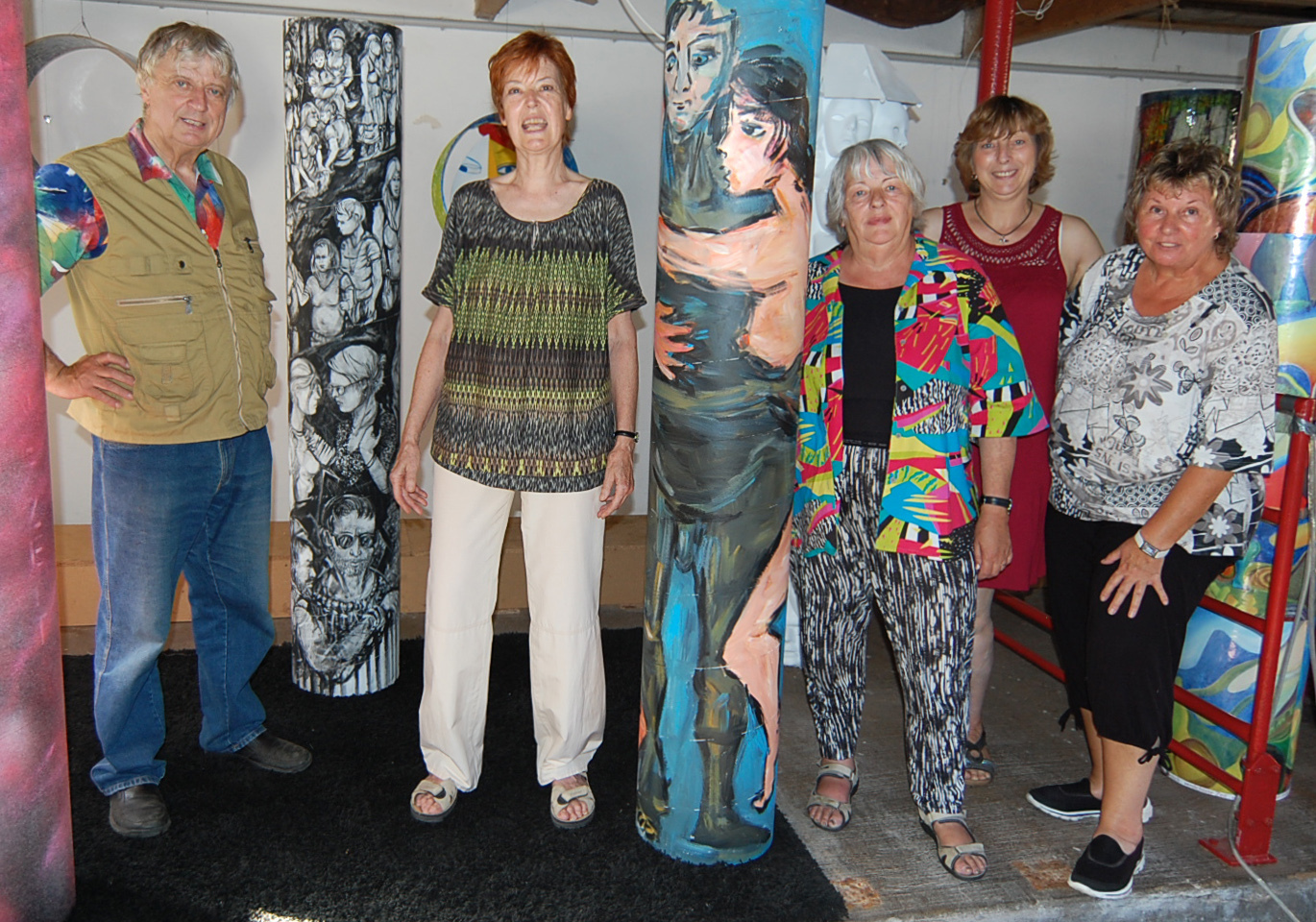 v. li.: Alfred Grimm, Margret Zehrfeld, Barbara Grimm, Martina Mühlen, Edith Bein