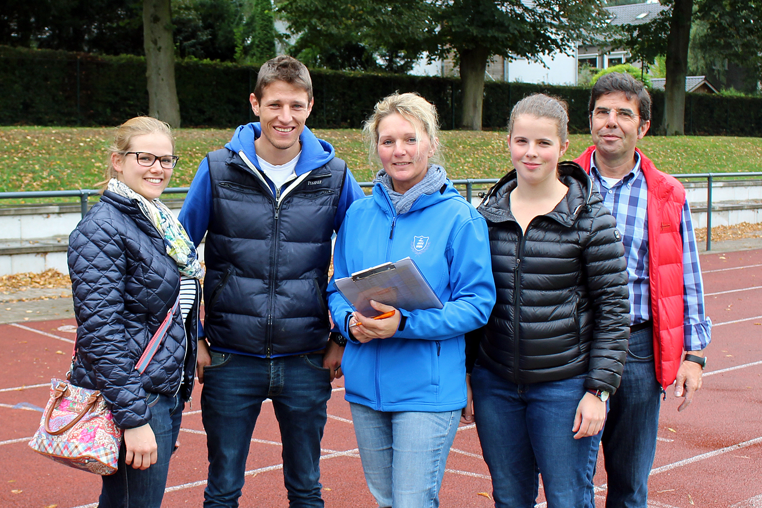 Kim Hüsemann (Kreisjugendwartin), Alexander Behler (Leistungssportteam Jugend), Tanja Dlugosch (stellv. Jugendwartin), Catrin Budde (Vierkampfbeauftragte) und Christoph Budde (Organisation)