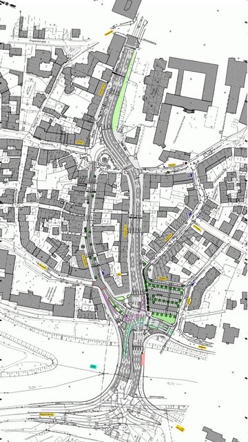 Plan des immer noch höchst umstrittenen Werdener Verkehrskonzeptes.
Grafik: Stadt Essen