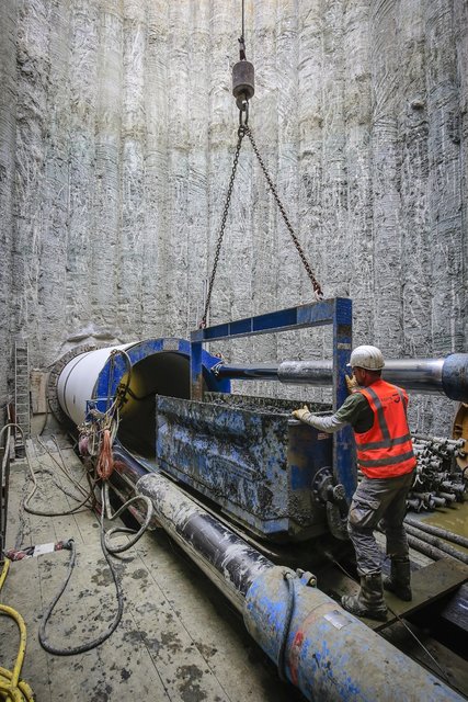 Gerade Richtung Bottrop: Hat die Vortriebmaschine den Zielort erreicht, geht's hinterher zum Sulterkamp.