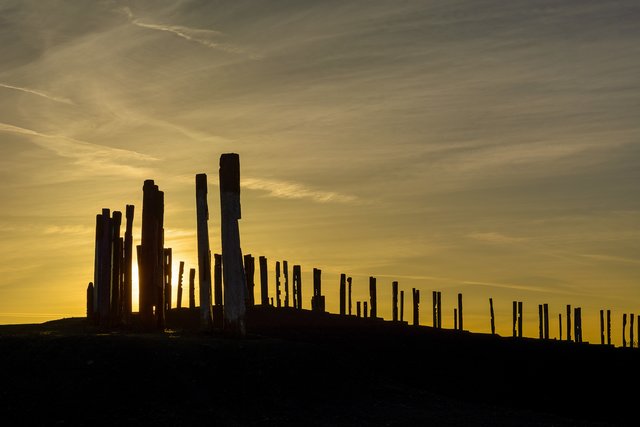 Die Totems im Gegenlicht