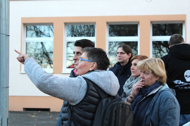 Der Kletterturm der Schule war auch ein Thema.
