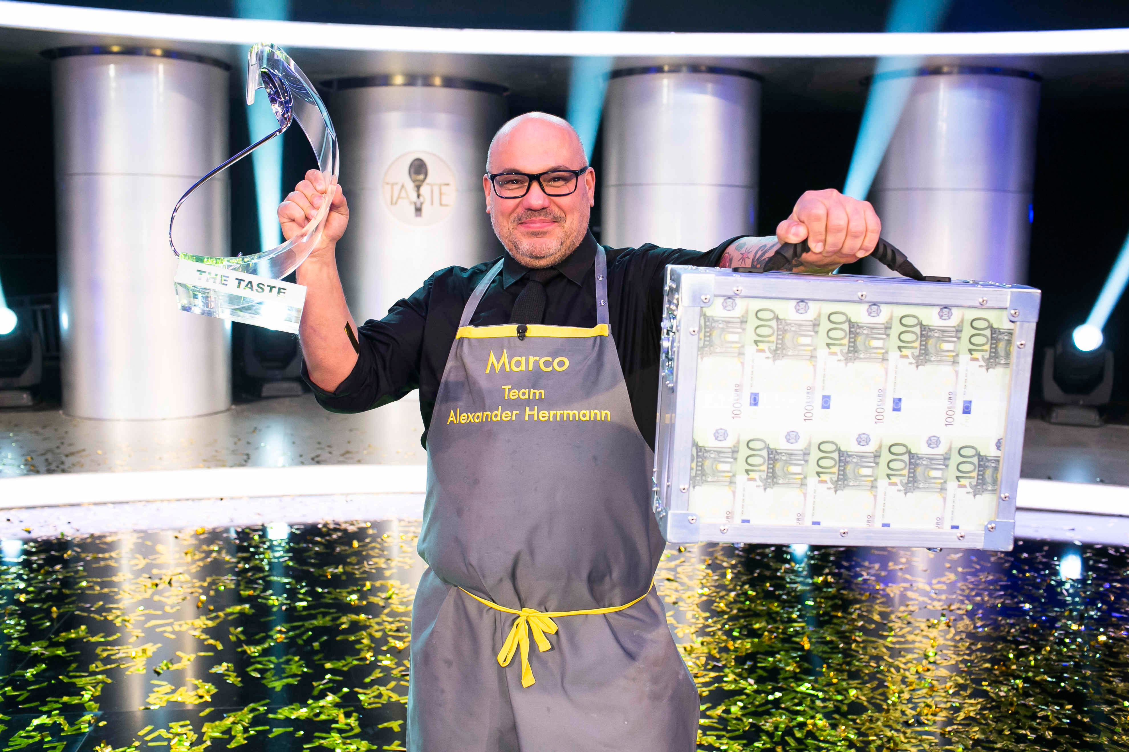 Dass er The Taste“ wirklich gewinnt, hat Marco Zingone sich anfangs nicht vorstellen können. © SAT.1 / Benedikt Müller angeben.