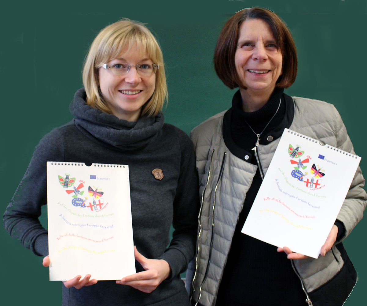 Lehrerin Sandra Busch und Konrektorin Tanja Pfützner der Sonnenschule freuen sich über das gelungene Projekt
