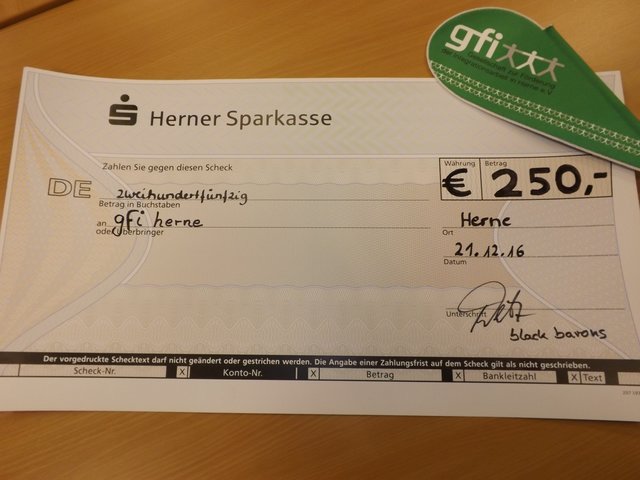 250€ in Form von Pfandflaschen sind als Spende für die gei zusammengekommen