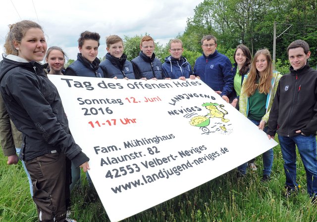 Die Landjugend Neviges lädt zum Tag des offenen Hofes
ein. | Foto: Ulrich Bangert