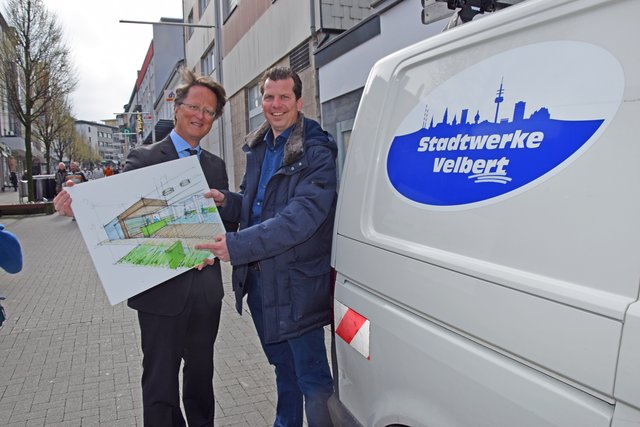 Die Stadtwerke Velbert bauen ein Ladenlokal in der Innenstadt um, um ein Kundencenter zu eröffnen.