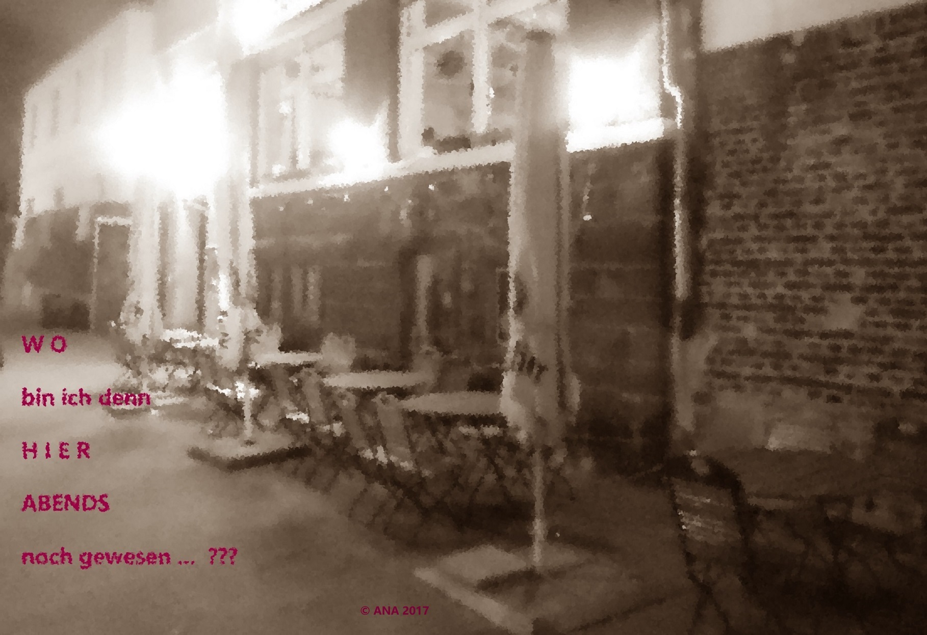 ... eines abends unterwegs... aber WO gehe ich hier gerade spazieren???