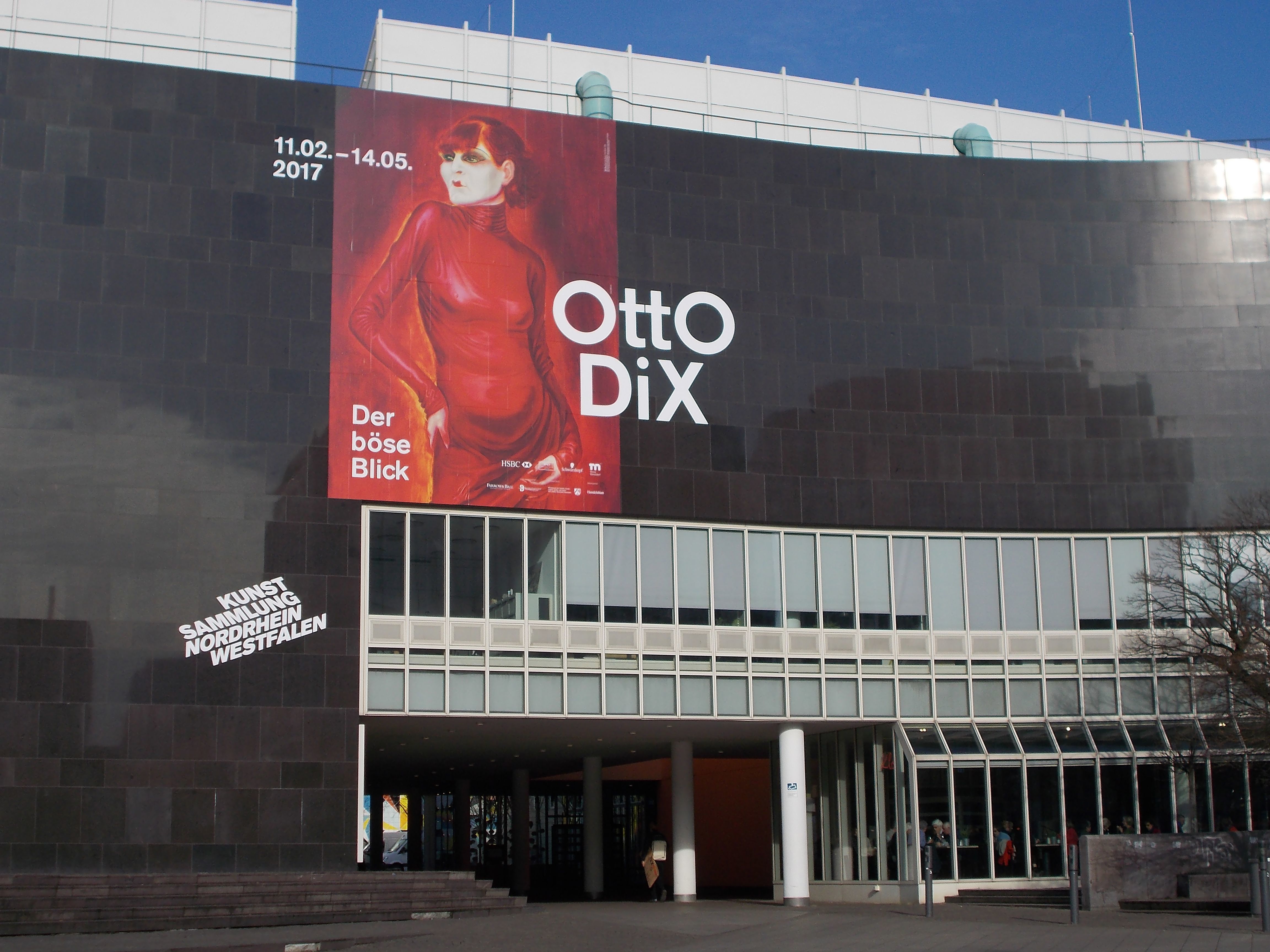 Leuchtend rote Verlockung: das Plakat zur Ausstellung "Der böse Blick" - Otto Dix im K20