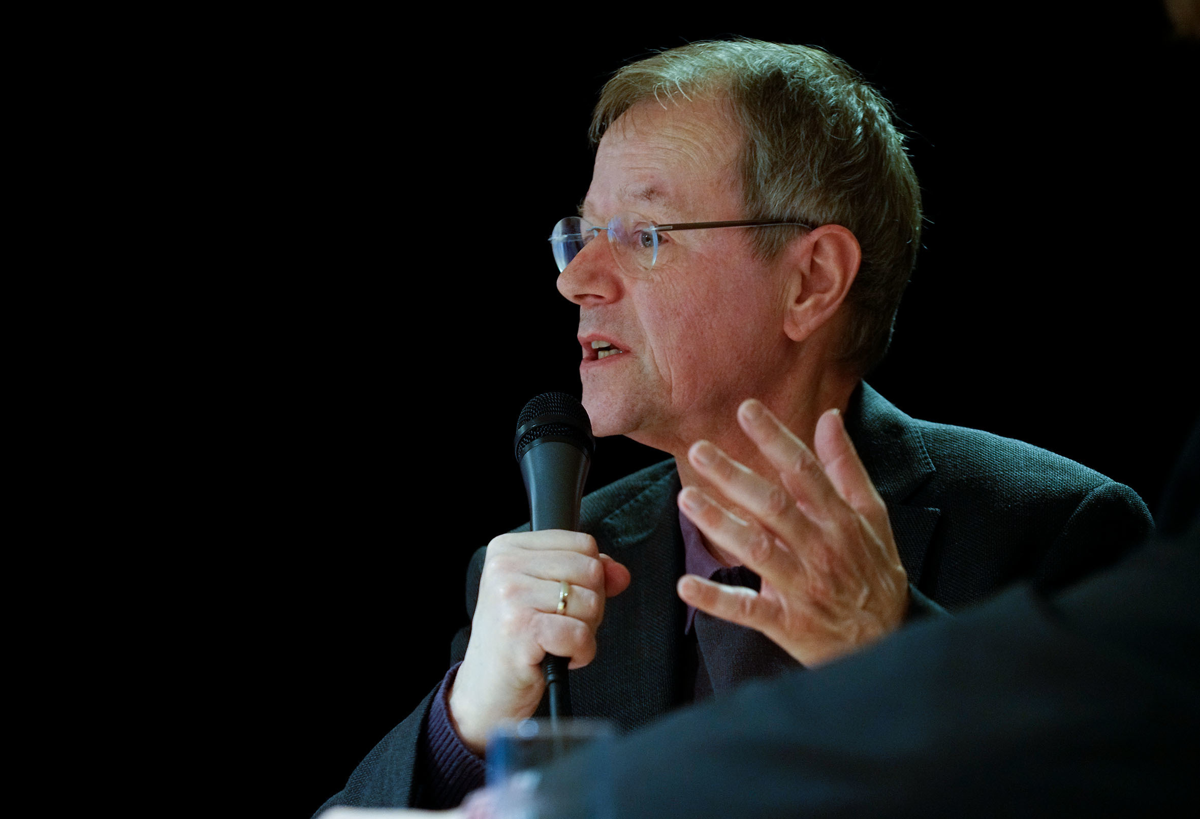 Beim Neujahrsempfang der Dprtmunder Fraktion DIE LINKE & PIRATEN: Christoph Butterwegge.
