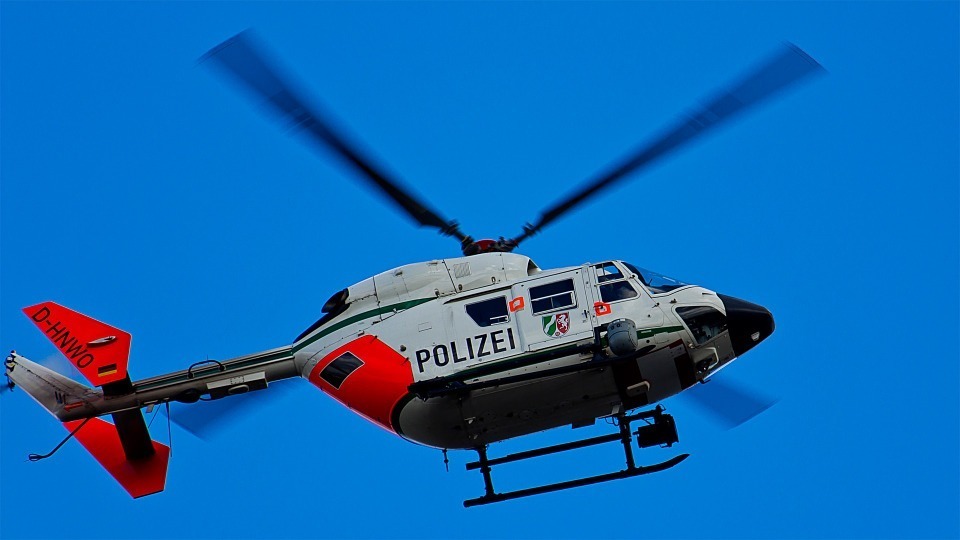 Polizeihubschrauber. (Symbolfoto: Pixabay.com)