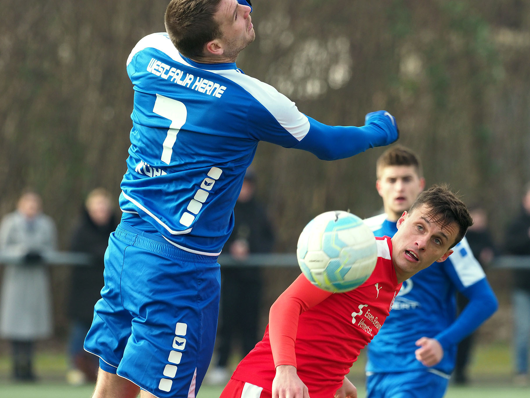 Treffergarant für die Bergeborbecker: Marcel Platzel besorgte mit seinem Treffer zum 1:0 den Sieg für Rot-Weiss Essen. Foto: Gohl