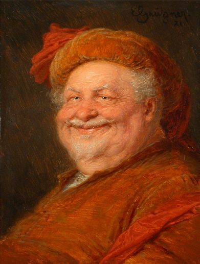 Grinst er nicht (un-)verschämt, der Falstaff ? Schadenfreude oder Hohn oder Spott oder was ?
