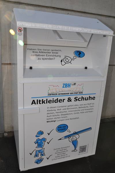 Der ZBH organisiert die Altkleidersammlung in Zukunft in Eigenregie. Bis zu 70 Container sollen im gesamten Stadtgebiet aufgestellt werden.