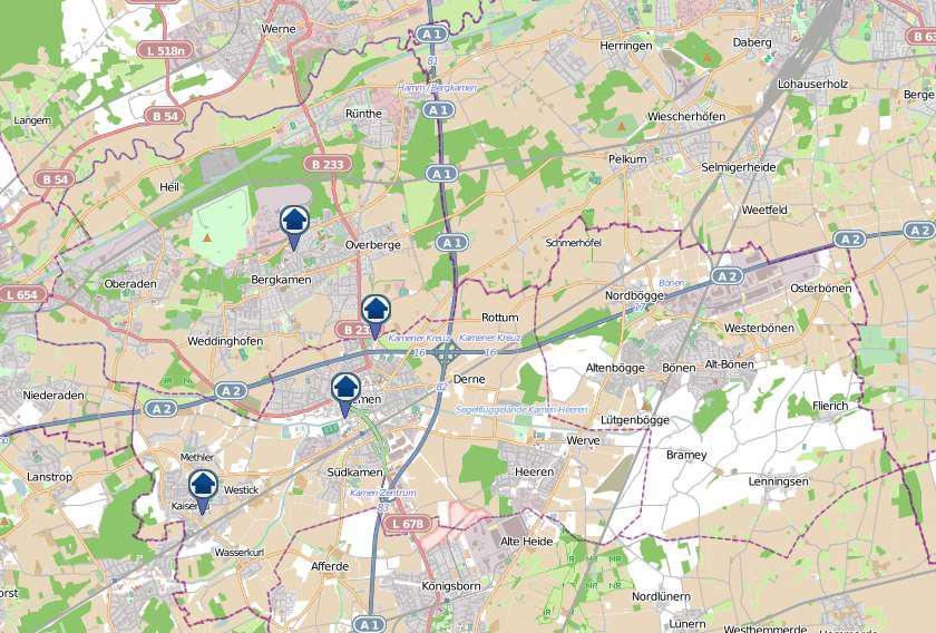 Der "Einbruchsradar" gibt einen Überblick über Einbrüche, die sich innerhalb einer Woche im Zuständigkeitsbereich der Kreispolizeibehörde zugetragen haben. Grafik: Polizei