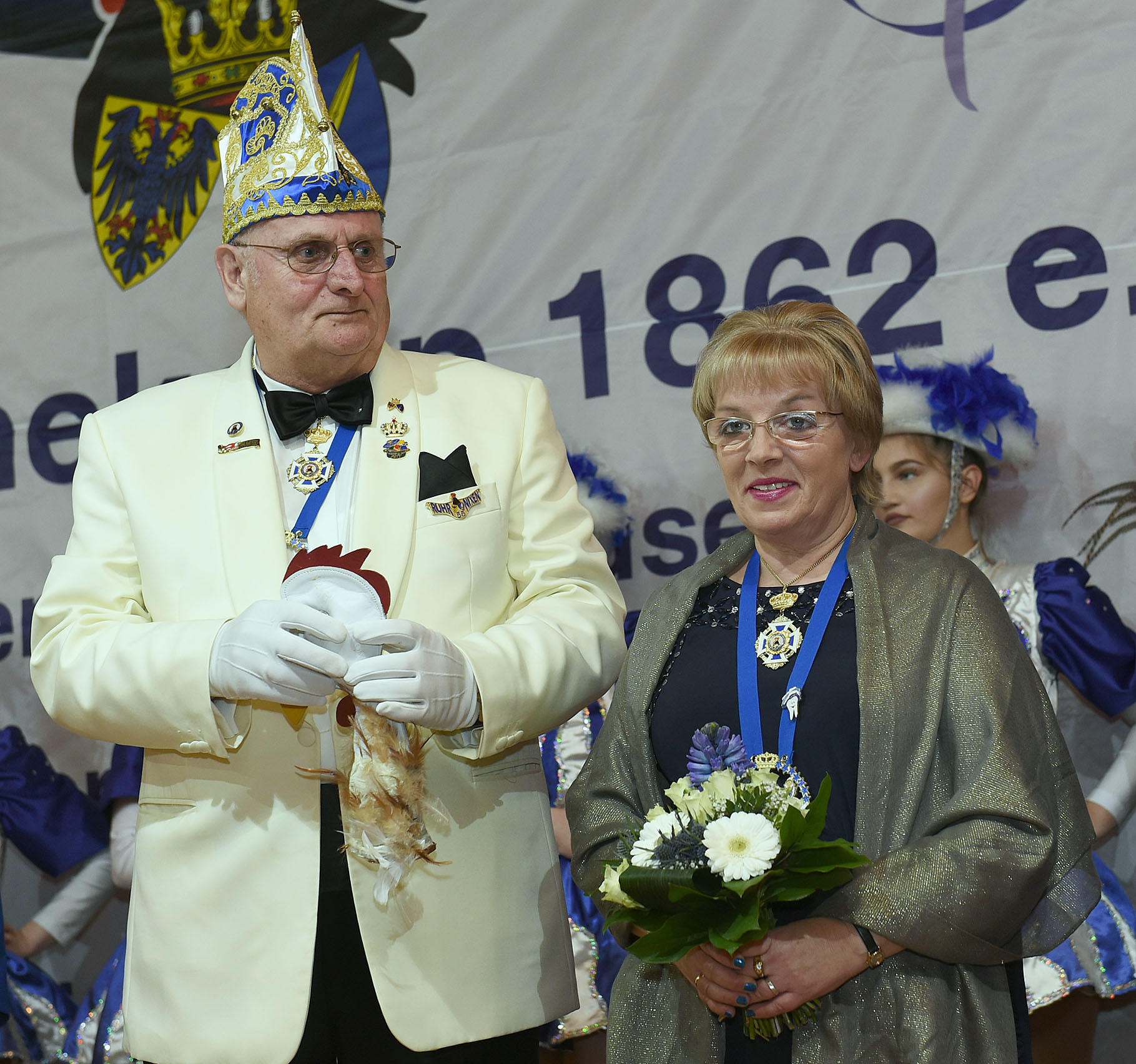 Krönungsball der KG Hahnekopp
Das neue Königspaar der KG Hahnekopp: Wilma und Kalle.