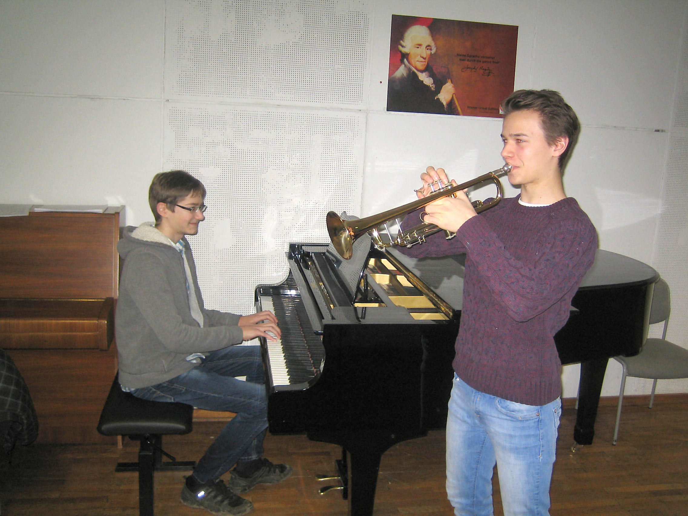 Christian Sroka, Klavier, und Moritz Lopper, Trompete, gewannen schon mehrfach bei "Jugend musiziert".
Foto: privat