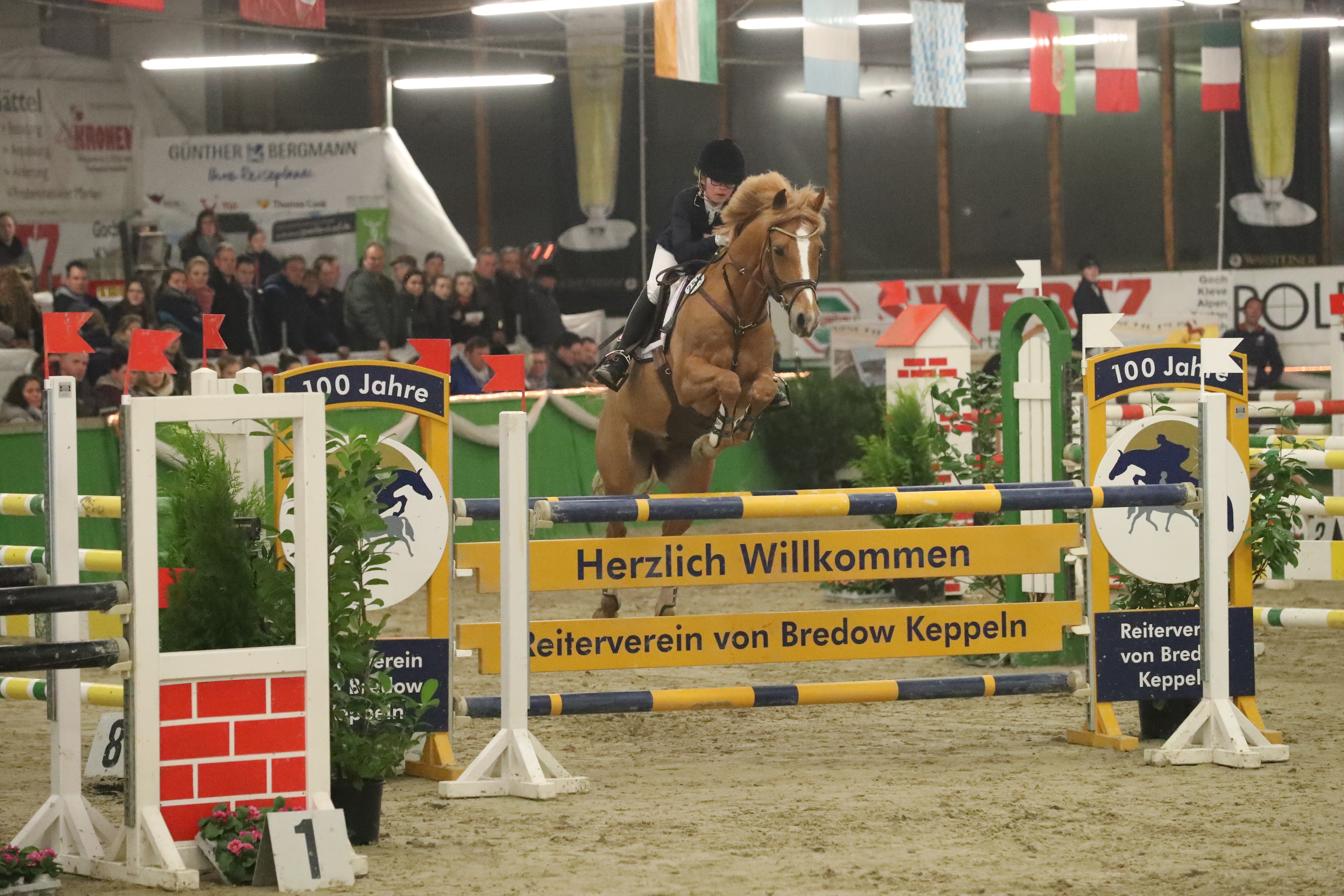 Hoch hinaus ging es unter anderem für die Siegerin im Pony-M-Springen, Antonia Locker. Foto: privat