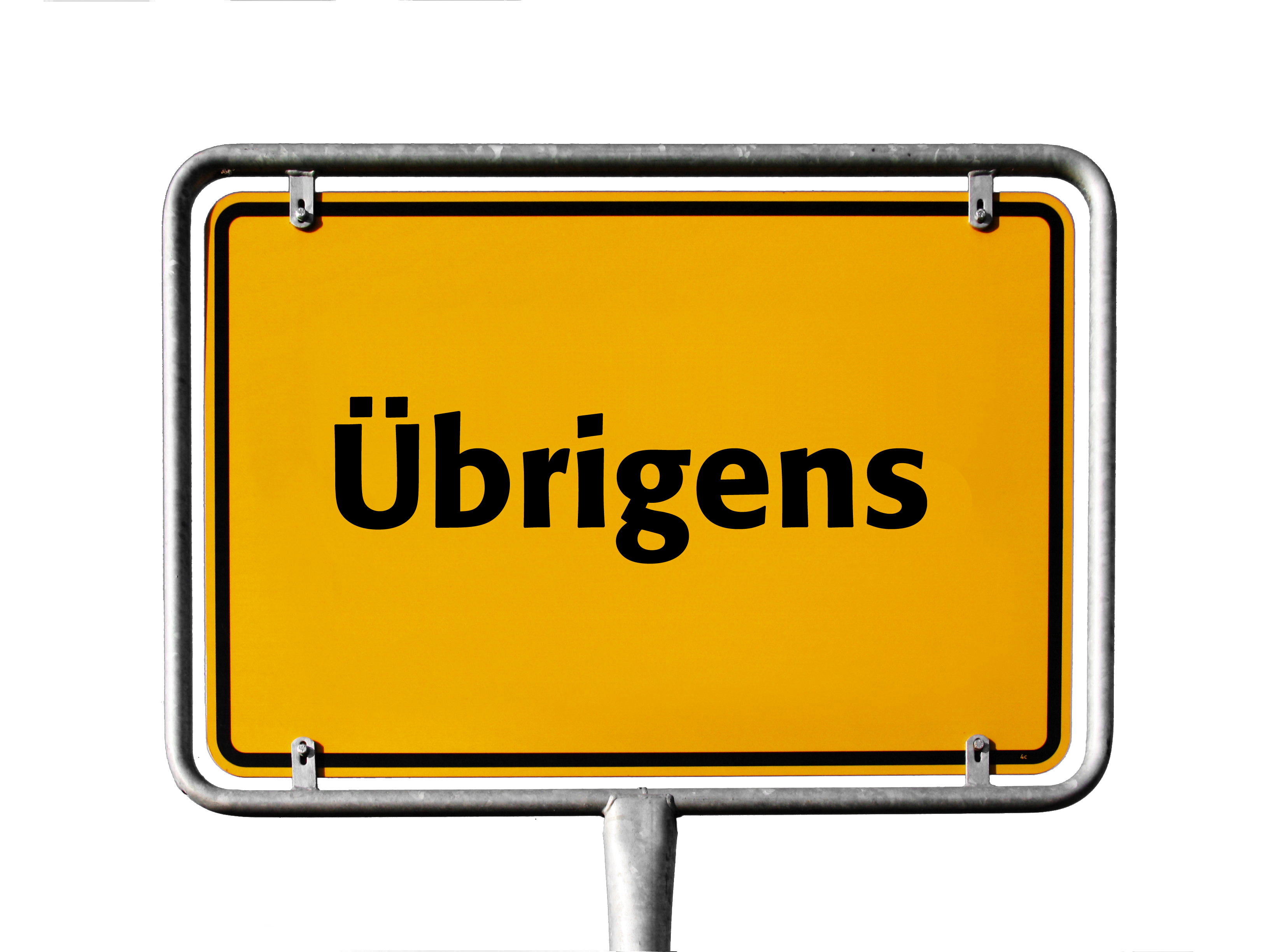 Ein leeres Schild