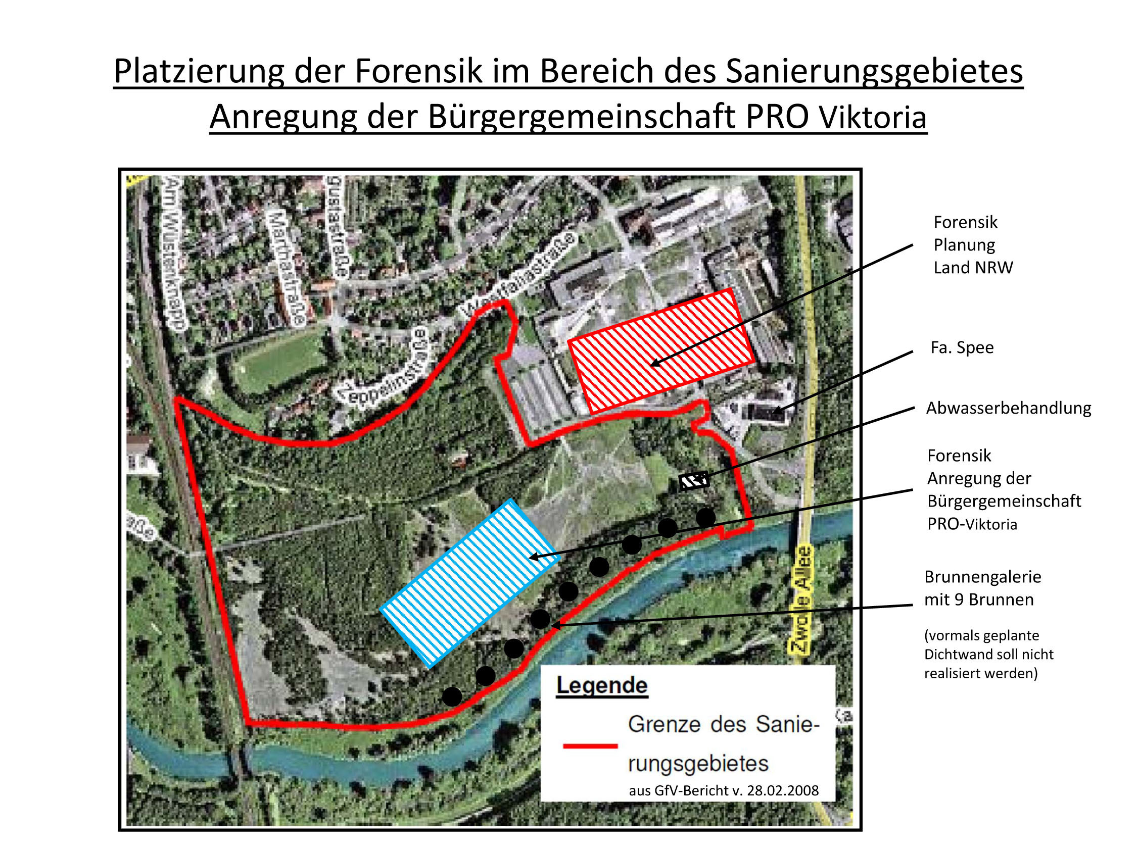 rot = derzeitige Planung, blau = Vorschlag von PRO Victoria