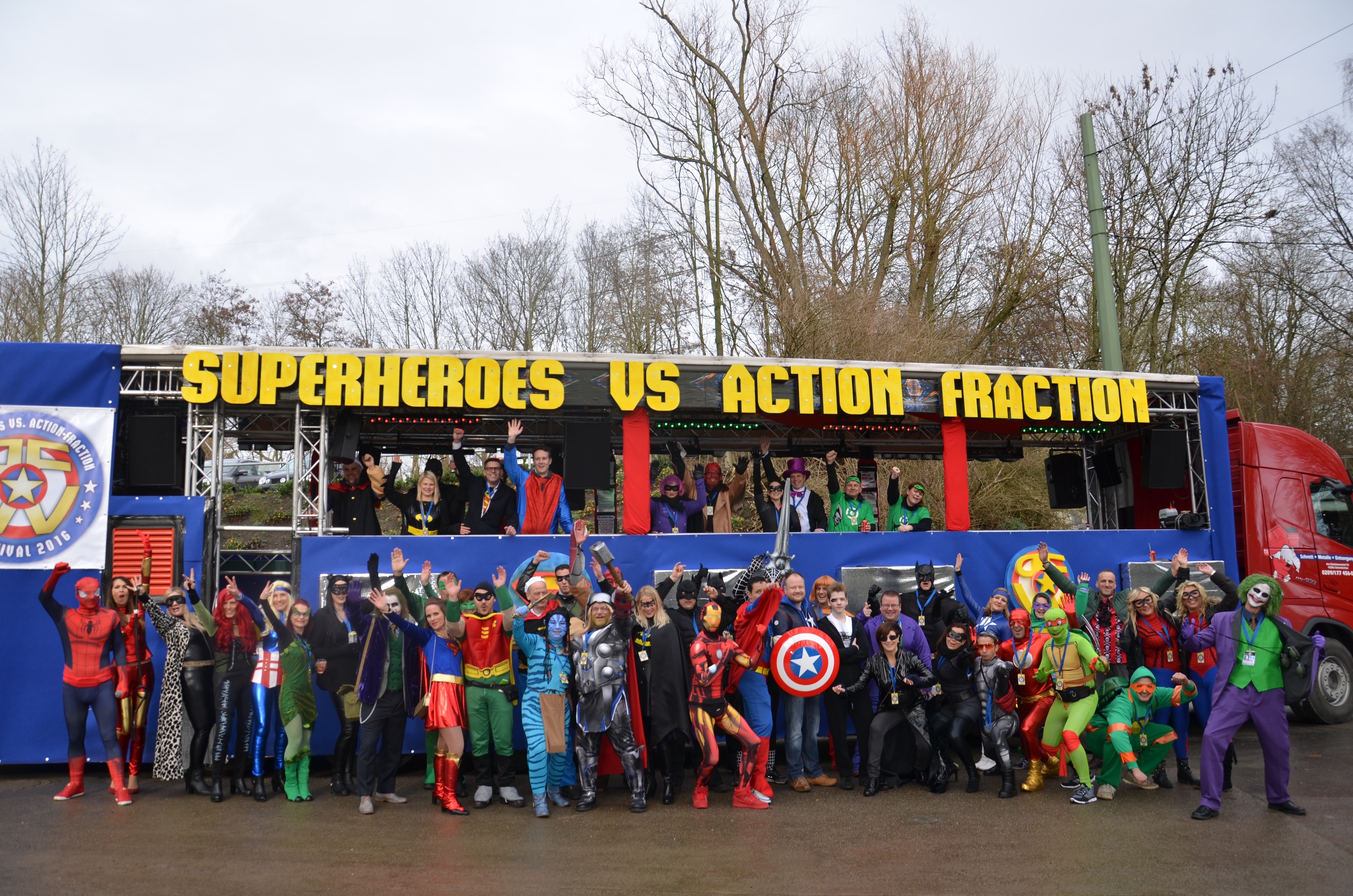 PFW-Truck „Superheroes vs. Action-Fraction“, Karneval 2016