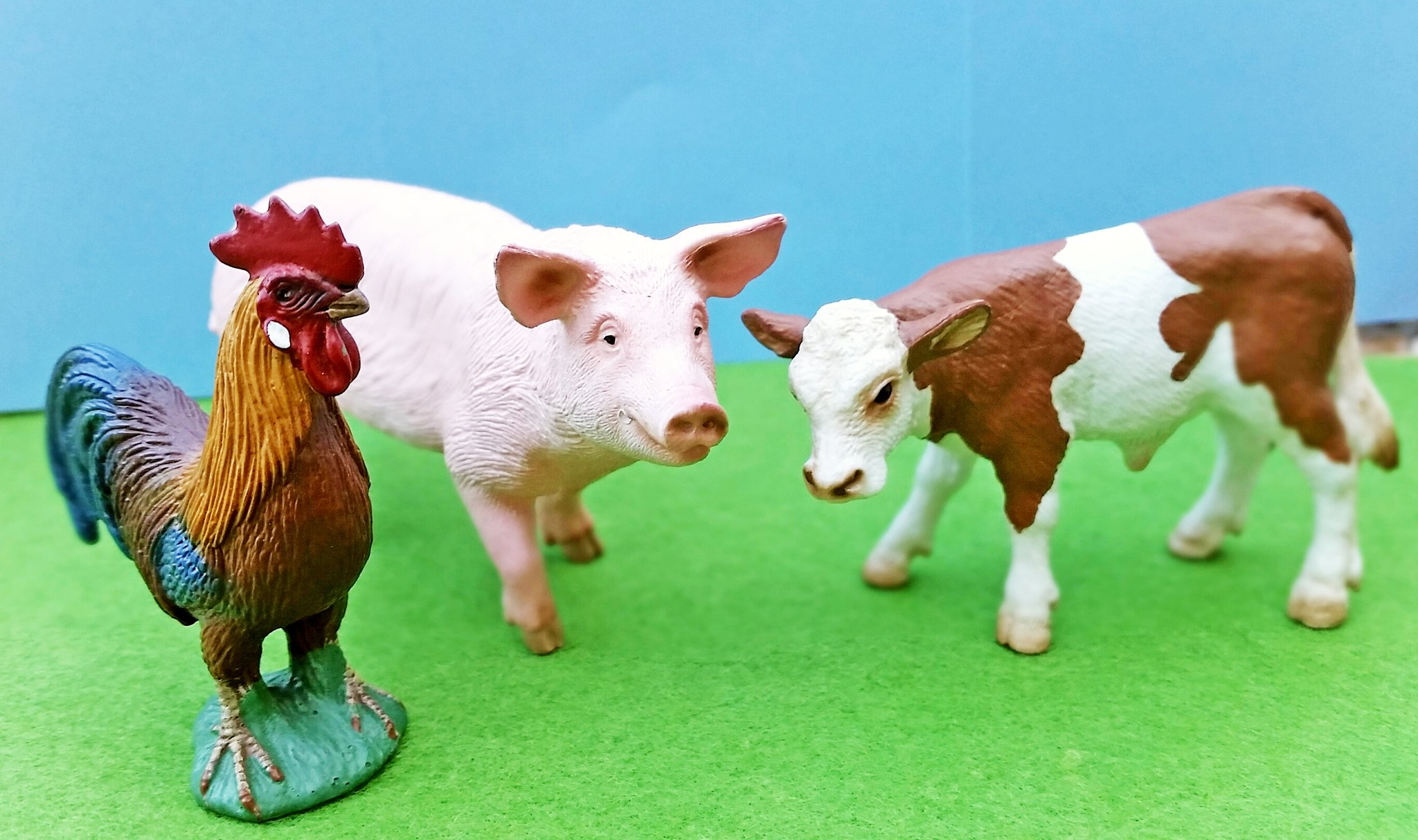 Bauernhoftier Kürbis-Figuren - Niedliche Herbstdeko Aus Kunstharz
