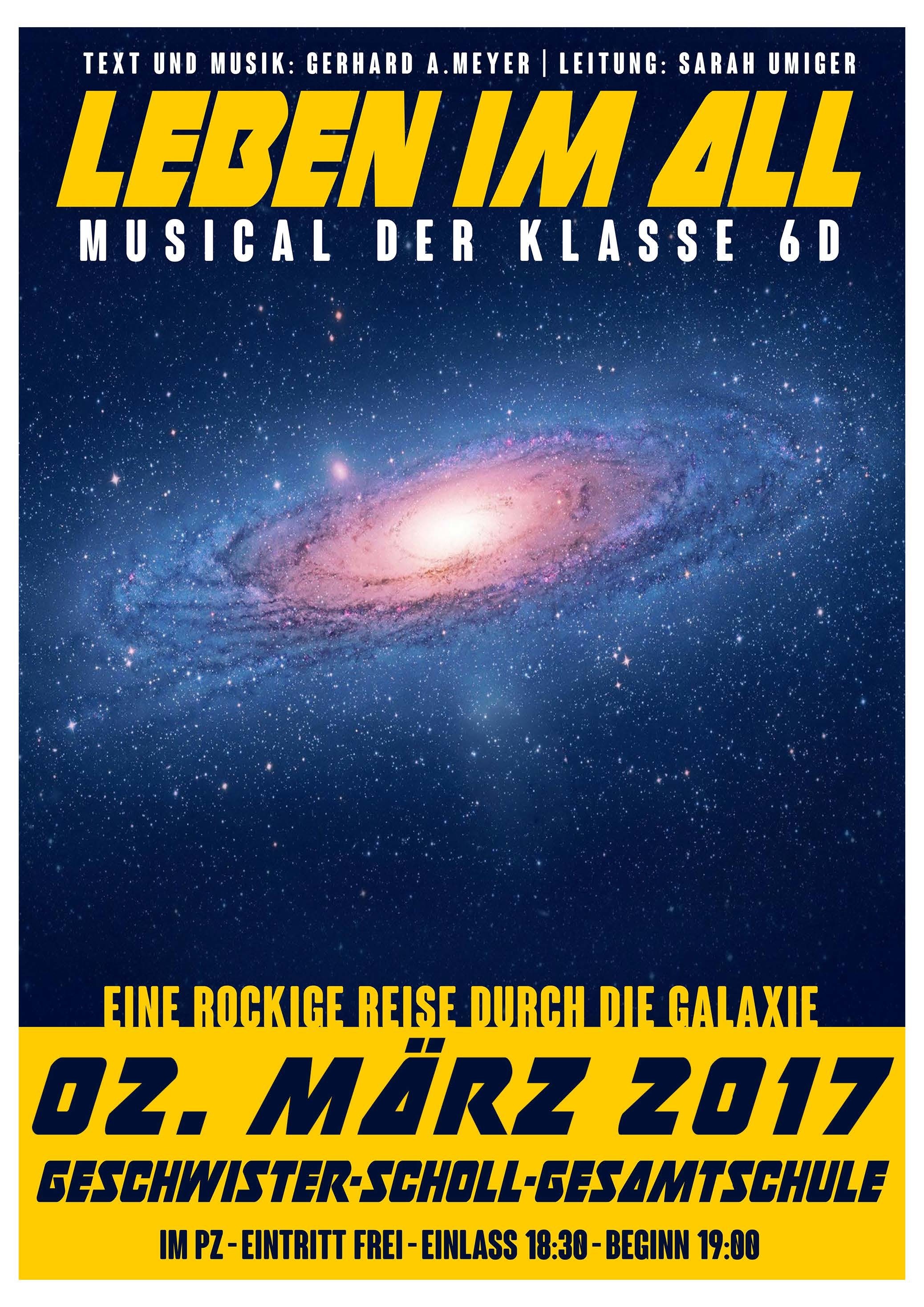 Mit diesem Plakat wirbt die Gesamtschule Brackel für das Musical.
