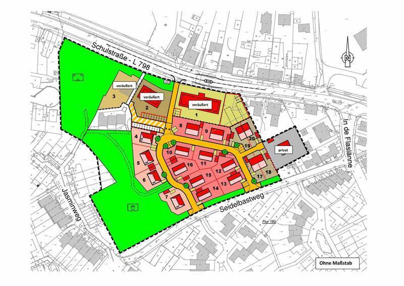 Im Baugebiet "ehemalige Haardschule" lassen sich sowohl Bungalows als auch eineinhalb- bzw. zweigeschossige Häuser sowie Doppelhaushälften realisieren.